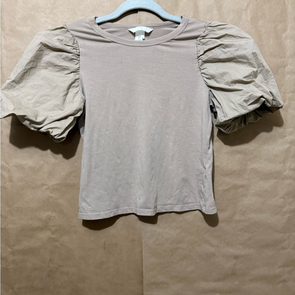 H&M Cream Puff Sleeve Blouse